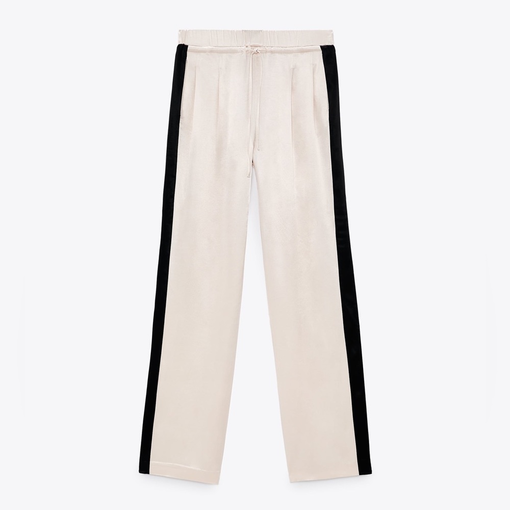 ZARA satin flowy pants